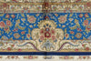8x10 Navy and Blue Turkish Silk Rug
