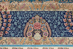 7x10 Blue and Multicolor Turkish Silk Rug