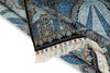 6x9 Blue and Navy Turkish Silk Rug