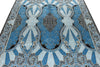 6x9 Blue and Navy Turkish Silk Rug