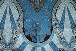 6x9 Blue and Navy Turkish Silk Rug