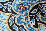 6x9 Blue and Navy Turkish Silk Rug