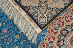 4x6 Blue and Black Turkish Silk Rug