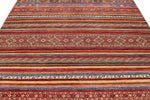 8x11 Multicolor and Red Tribal Rug