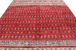 9x13 Red and Multicolor Tribal Rug