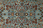 8x10 Blue and Ivory Turkish Silk Rug