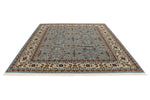 8x10 Blue and Ivory Turkish Silk Rug