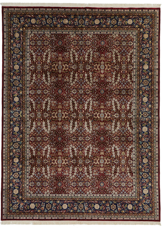 9x12 Red and Navy Turkish anatolian Rug