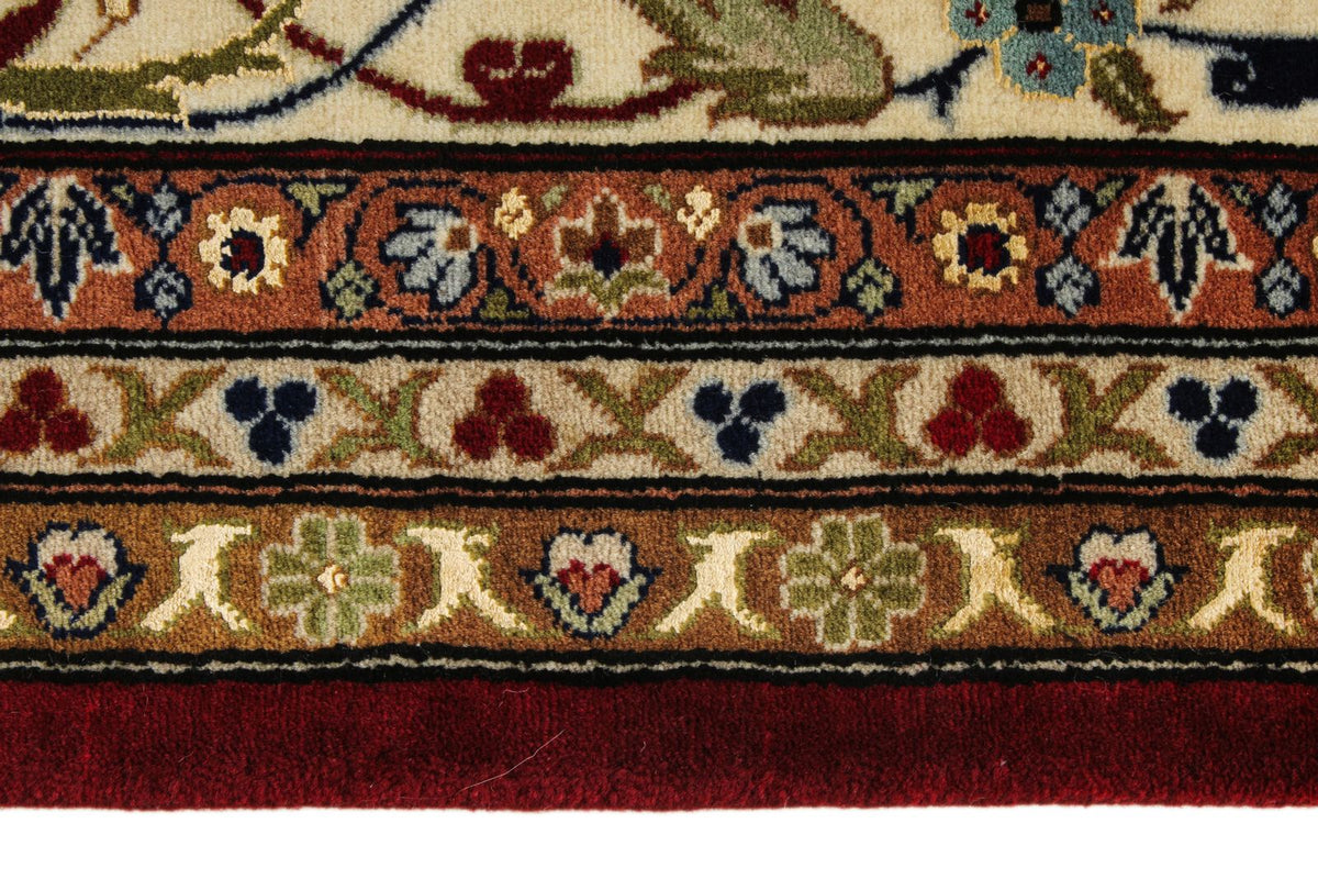 9x12 Red and Ivory Turkish Silk Rug