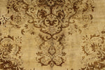 8x9 Ivory and Brown Turkish Tribal Rug