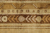 7x11 Ivory and Brown Turkish Tribal Rug