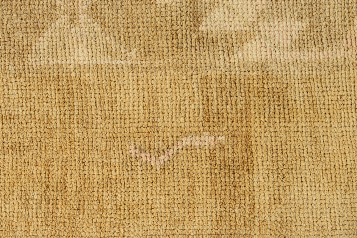 8x14 Ivory and Brown Turkish Tribal Rug