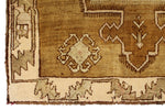 7x12 Ivory and Brown Turkish Tribal Rug