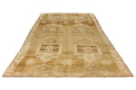 7x12 Ivory and Brown Turkish Tribal Rug