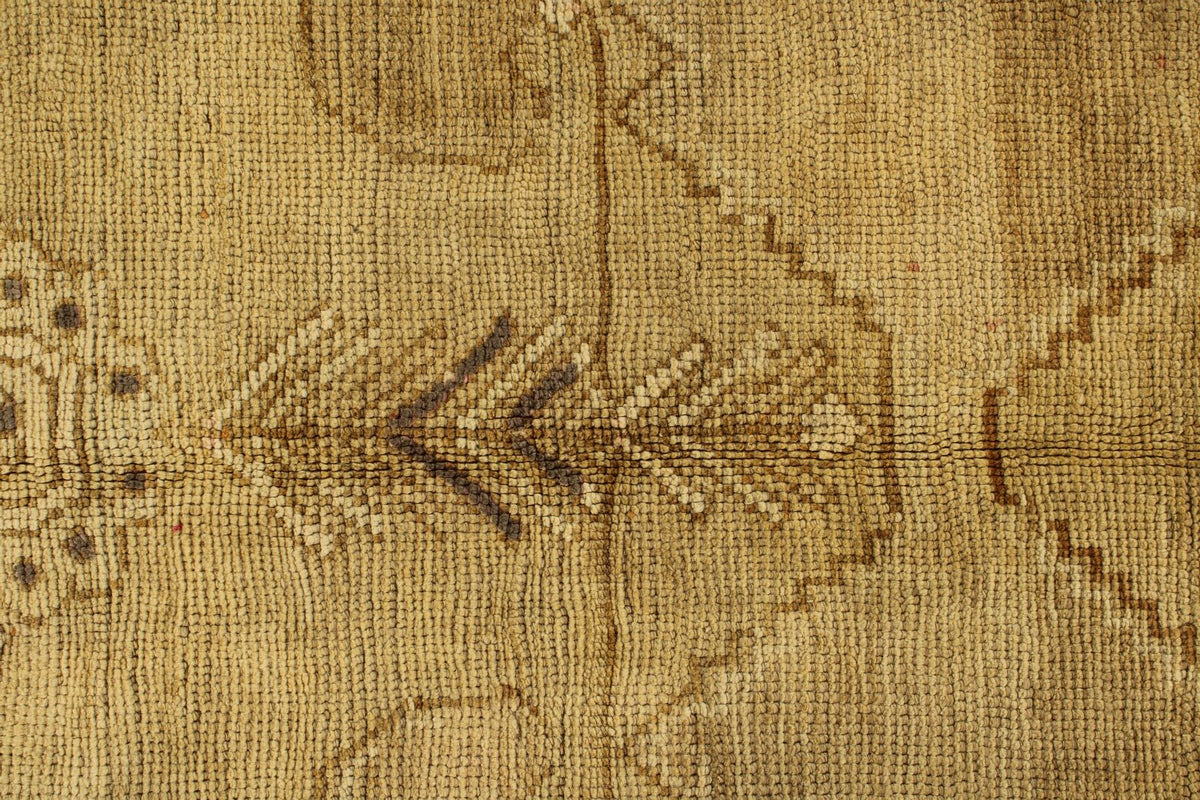 6x12 Ivory and Brown Turkish Tribal Runner