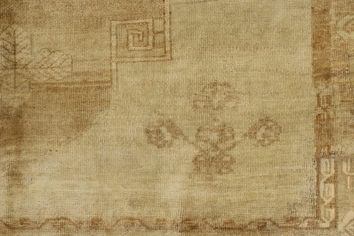 6x12 Ivory and Brown Anatolian Tribal Rug