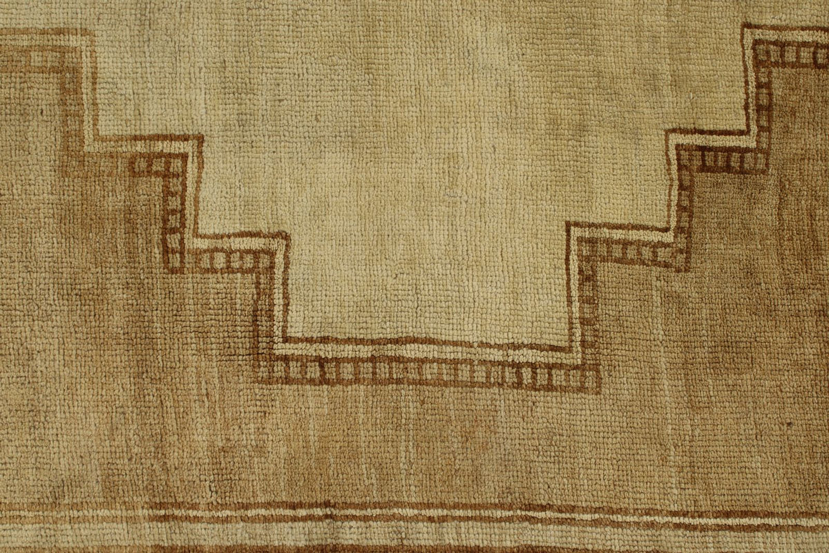 6x12 Ivory and Brown Anatolian Tribal Rug