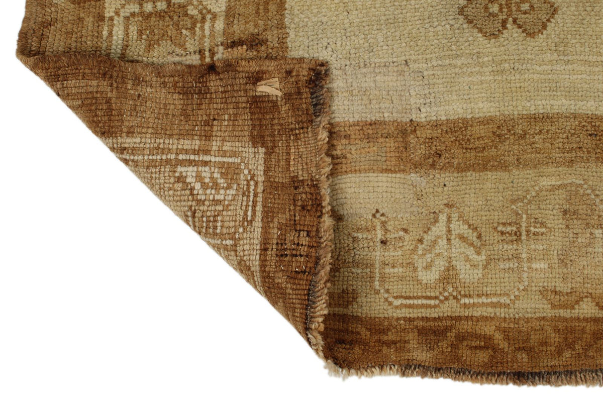 6x12 Ivory and Brown Anatolian Tribal Rug