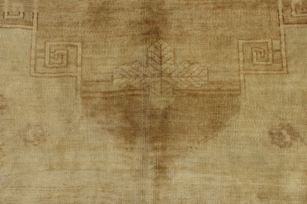 6x12 Ivory and Brown Anatolian Tribal Rug