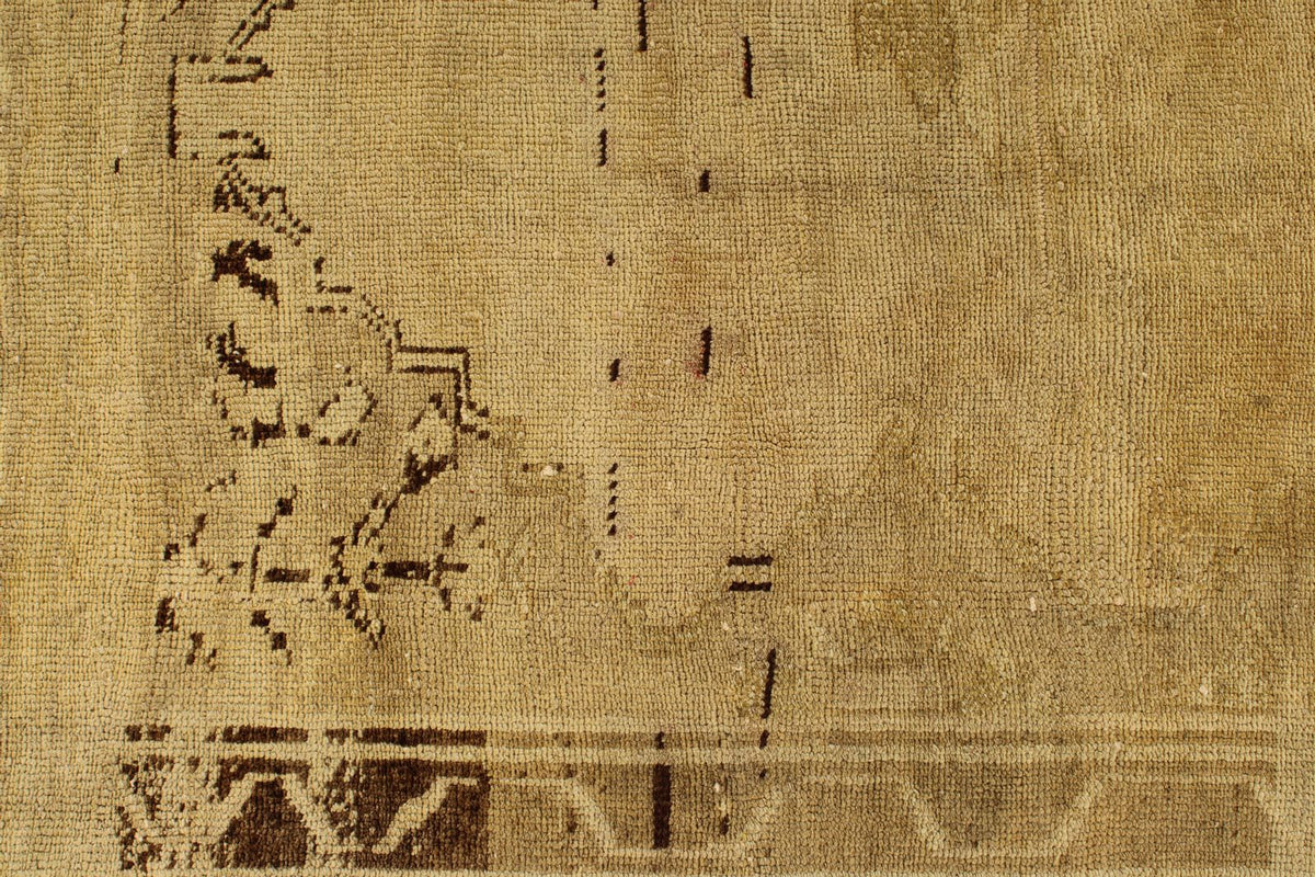 7x8 Ivory and Brown Turkish Tribal Rug
