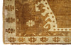 6x10 Ivory and Brown Turkish Tribal Rug