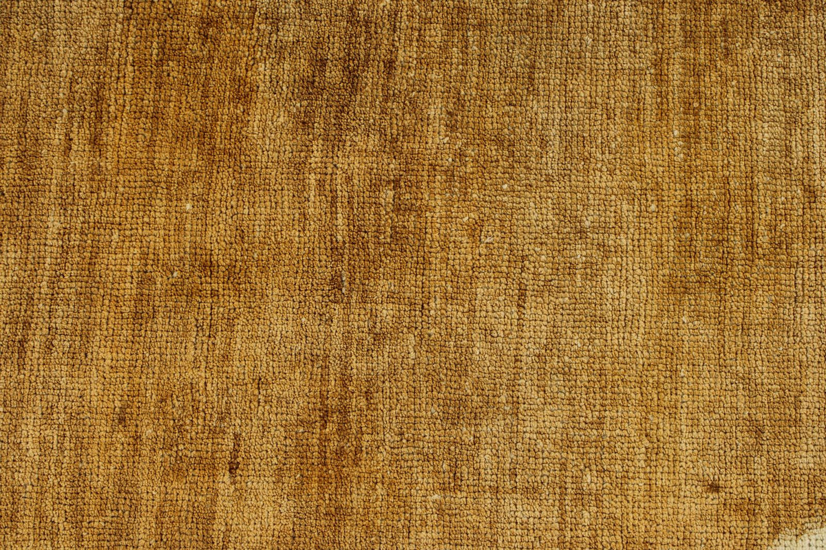 6x10 Ivory and Brown Turkish Tribal Rug
