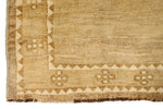 6x11 Ivory and Brown Turkish Tribal Rug