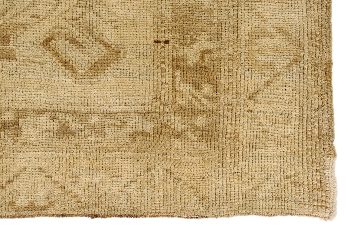 6x12 Ivory and Brown Turkish Tribal Runner
