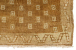 7x15 Ivory and Brown Turkish Tribal Runner