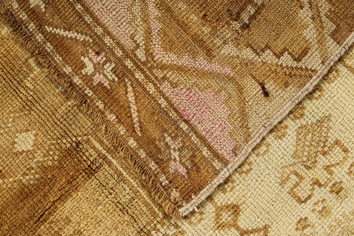 5x11 Ivory and Brown Turkish Tribal Runner