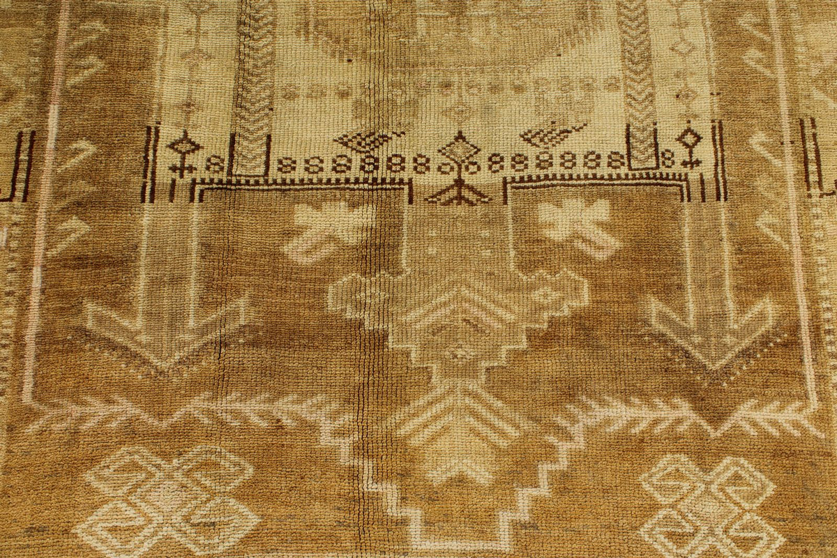 5x11 Ivory and Brown Turkish Tribal Runner
