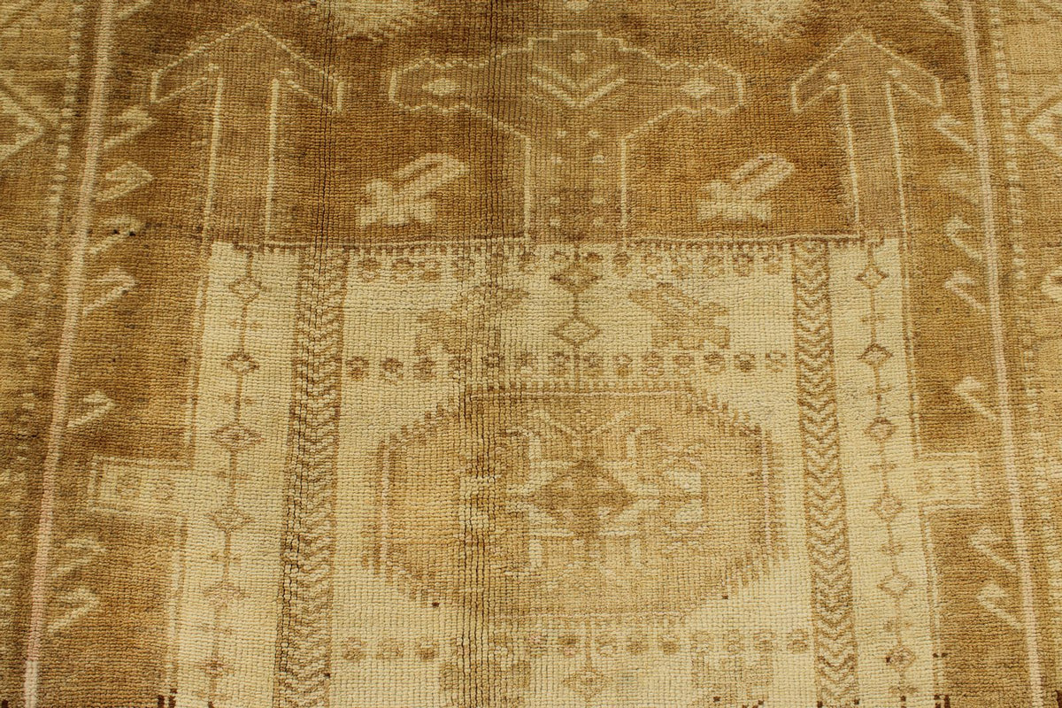 5x11 Ivory and Brown Turkish Tribal Runner