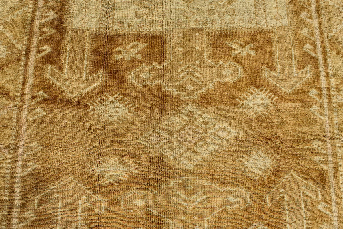 5x11 Ivory and Brown Turkish Tribal Runner