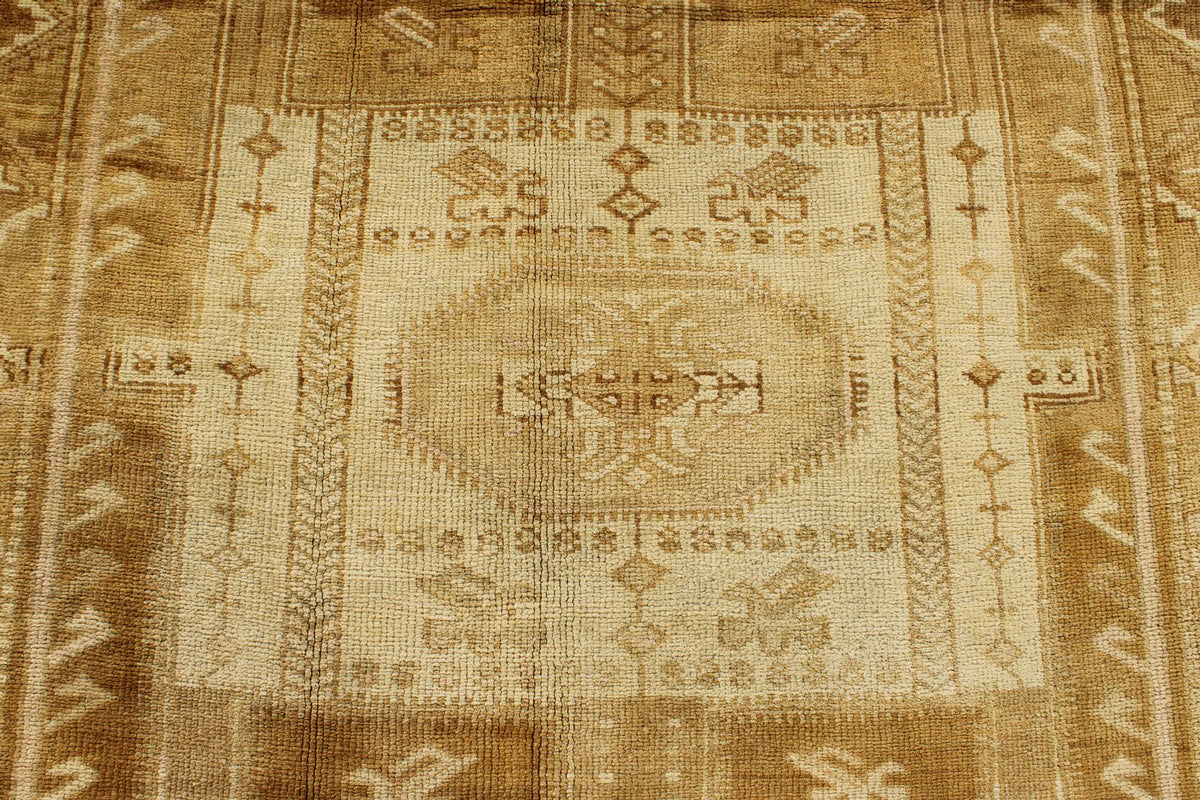5x11 Ivory and Brown Turkish Tribal Runner