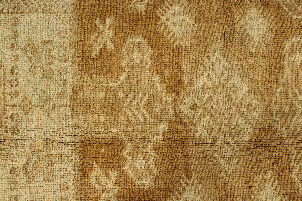 5x11 Ivory and Brown Turkish Tribal Runner