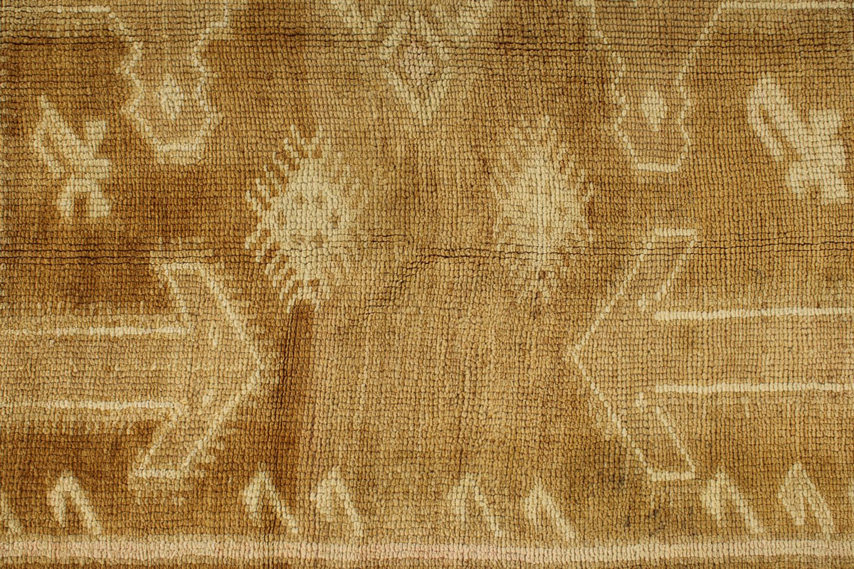 5x11 Ivory and Brown Turkish Tribal Runner