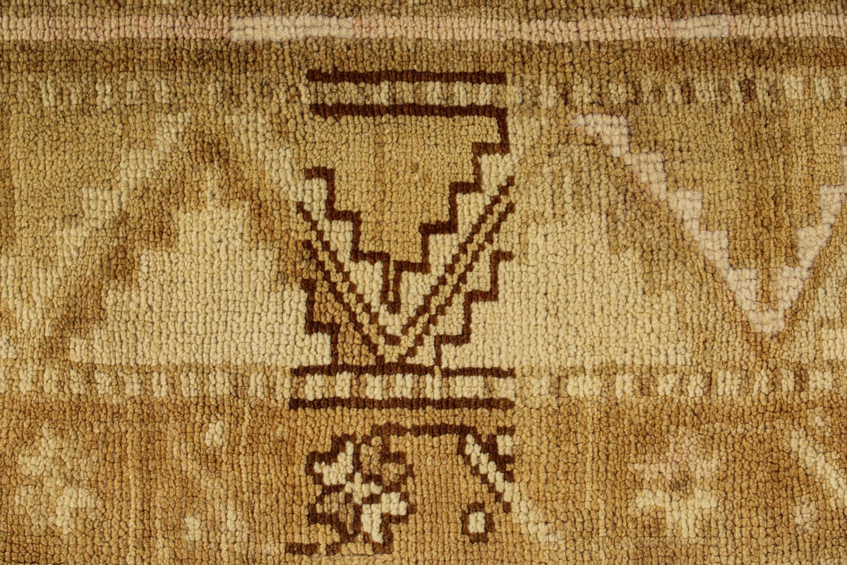 5x11 Ivory and Brown Turkish Tribal Runner