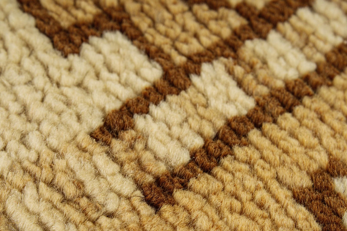5x11 Ivory and Brown Turkish Tribal Runner