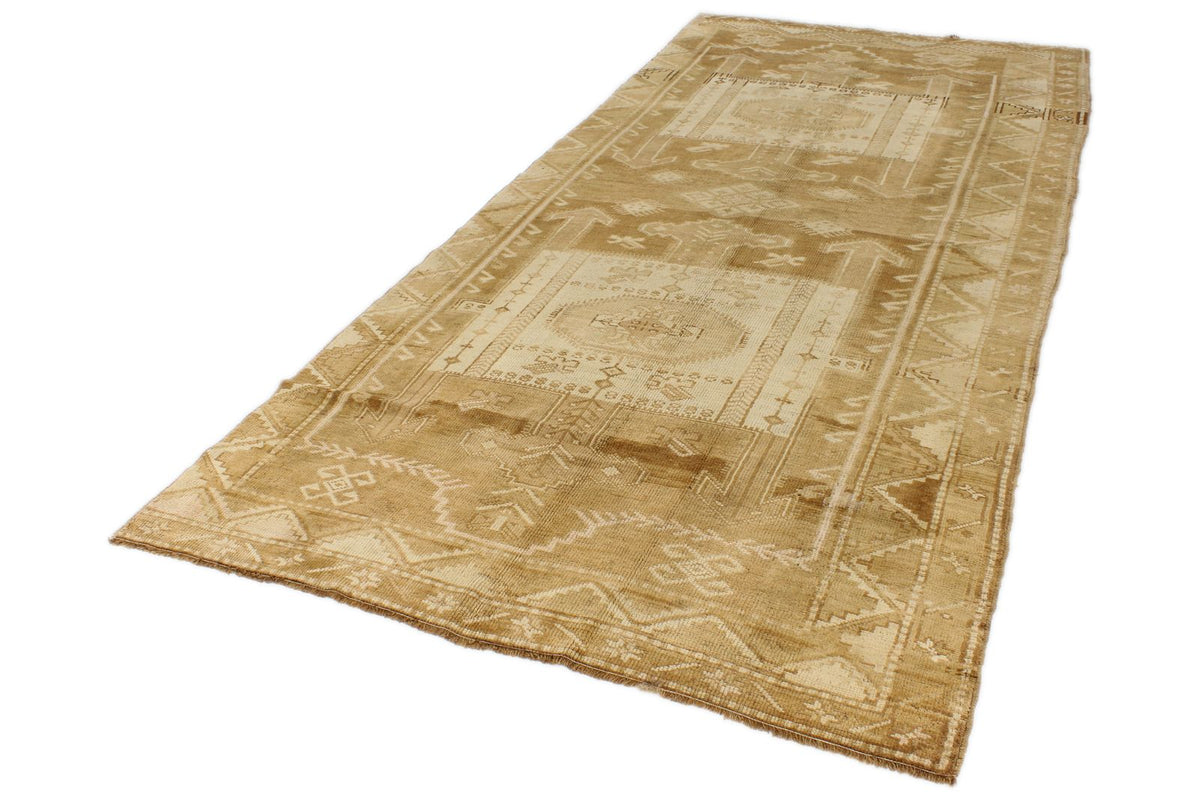 5x11 Ivory and Brown Turkish Tribal Runner