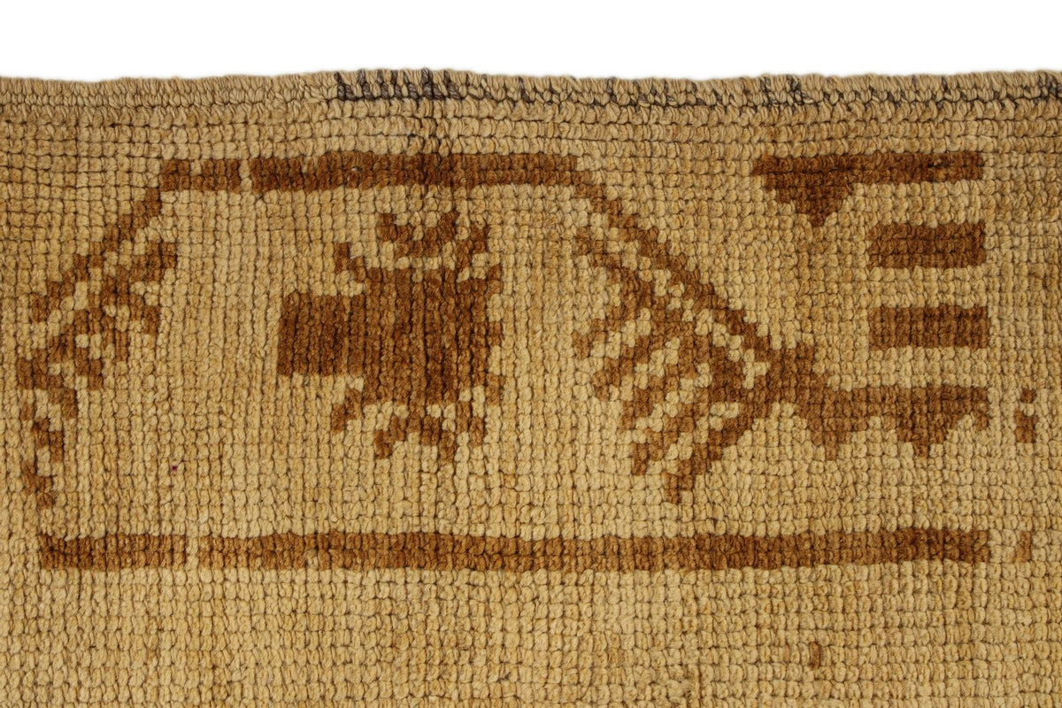 6x15 Ivory and Brown Turkish Tribal Runner