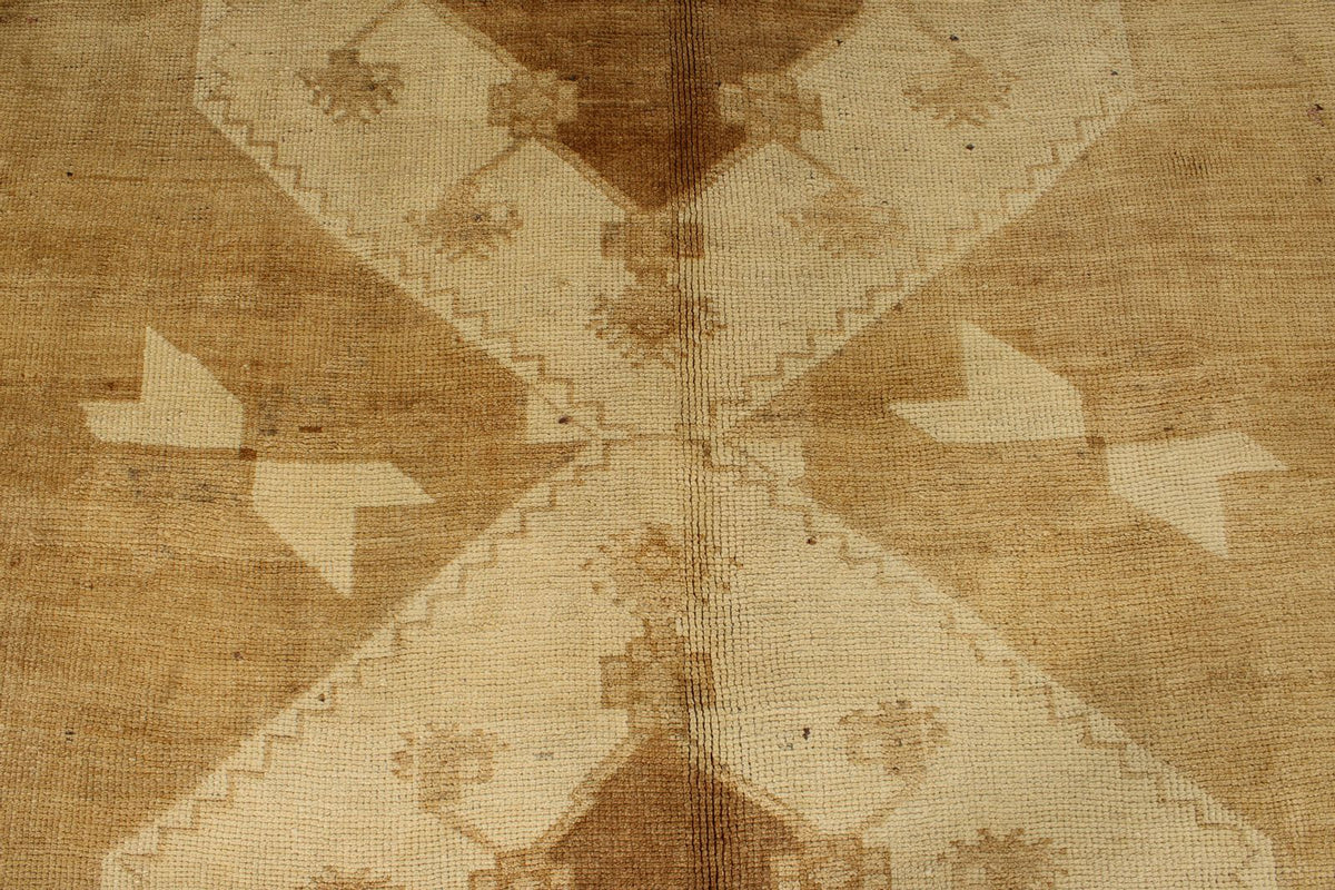 6x15 Ivory and Brown Turkish Tribal Runner