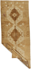 6x15 Ivory and Brown Turkish Tribal Runner