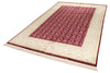 7x10 Ivory and Red Turkish Anatolian Rug