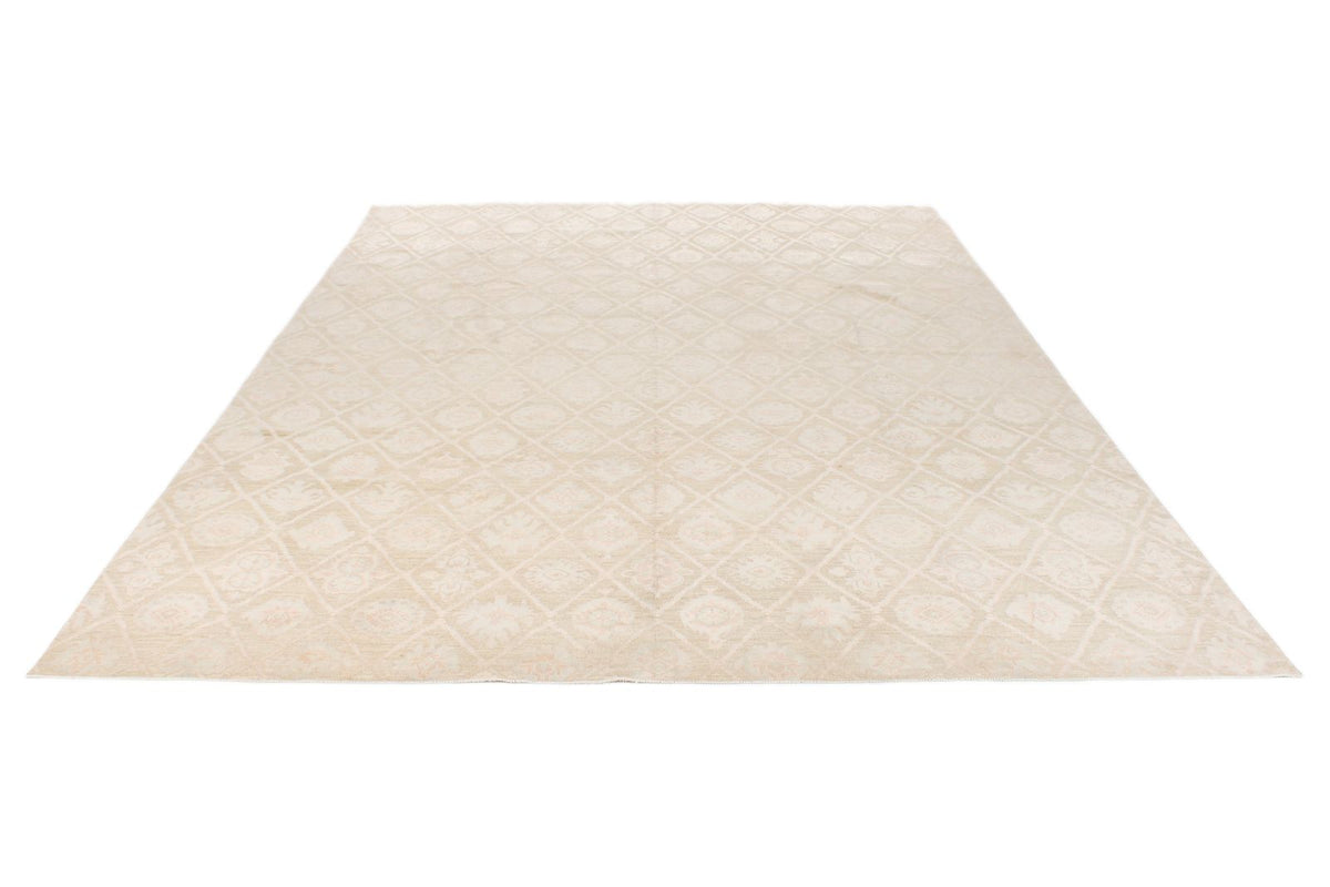 9x12 Green and Ivory Persian Rug