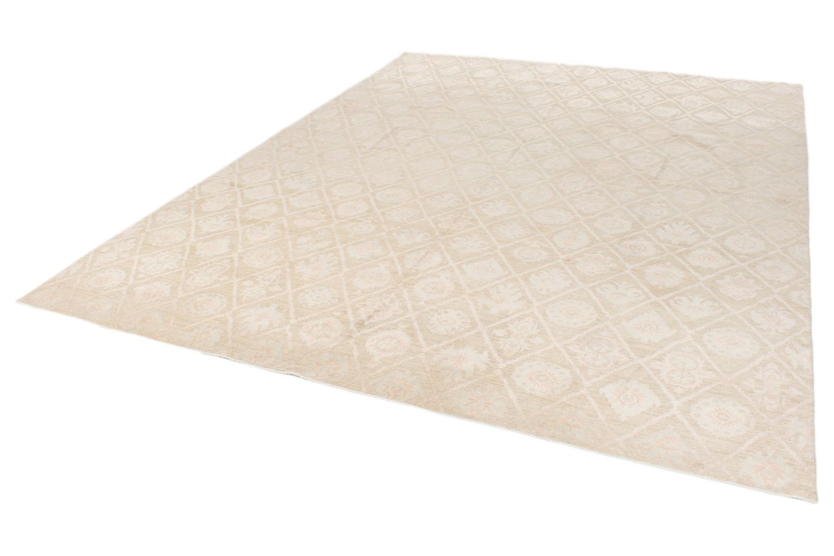 9x12 Green and Ivory Persian Rug