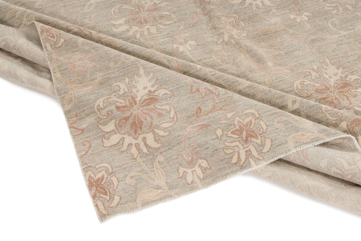9x12 Gray and Ivory Persian Rug