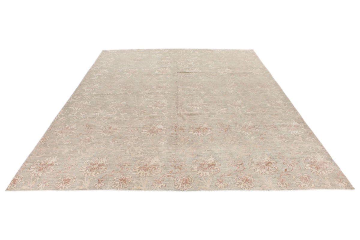 9x12 Gray and Ivory Persian Rug
