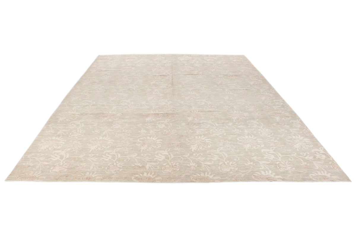 9x12 Gray and Ivory Persian Rug