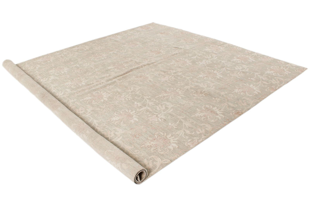 9x12 Gray and Ivory Persian Rug