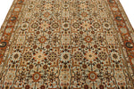 7x11 Blue and Rust Persian Traditional Rug